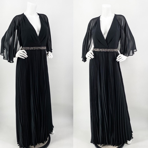 NWT Laundry by Shelli Segal Cape Chiffon Gown - Picture 3 of 15